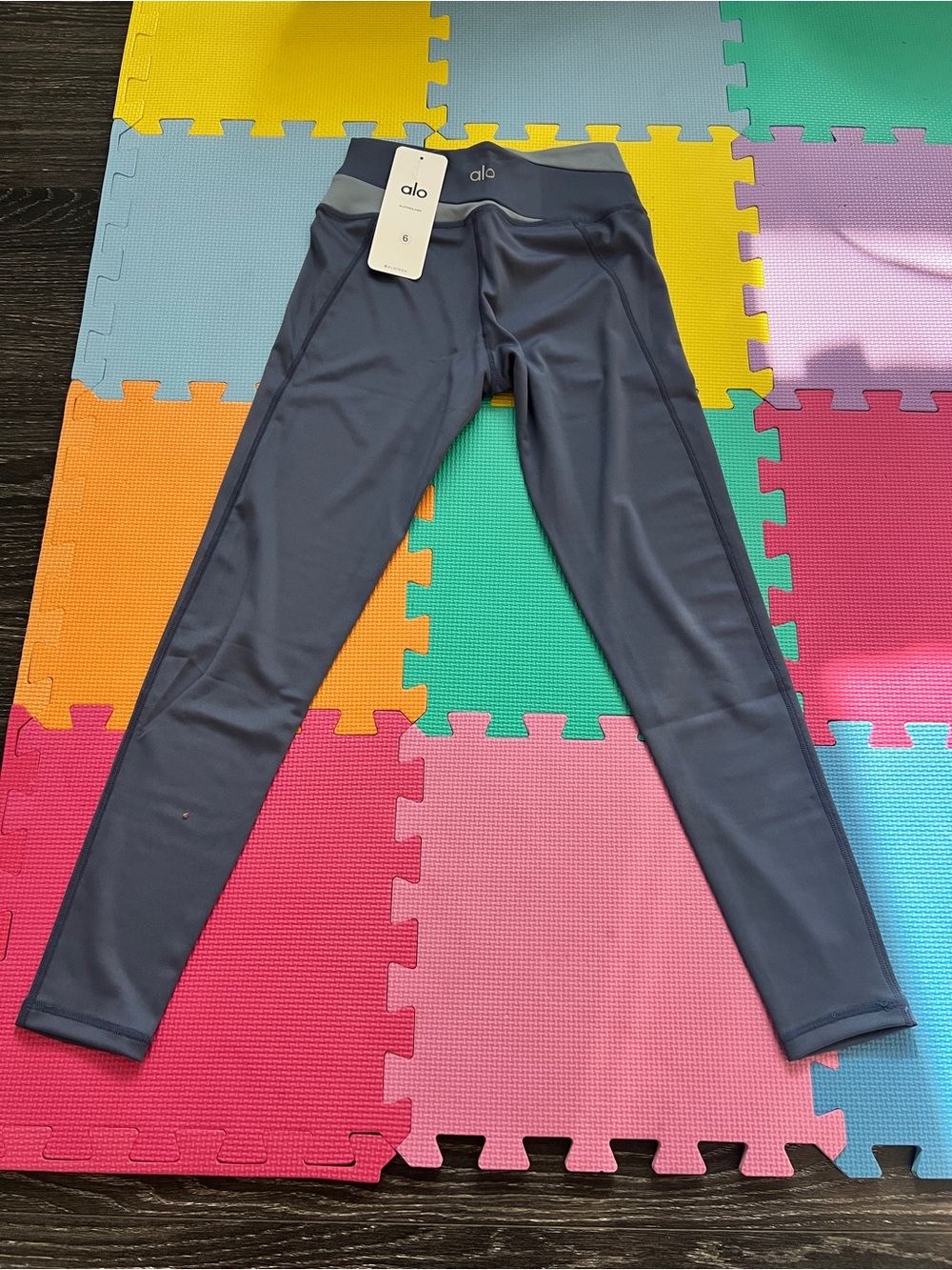 ALO Yoga Kids Slate Gray High-Rise Leggings